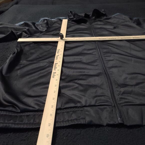 Starter Mens Jacket Black Size 3XL 100% Polyester Zip Windbreaker Long Sleeve - Picture 3 of 12